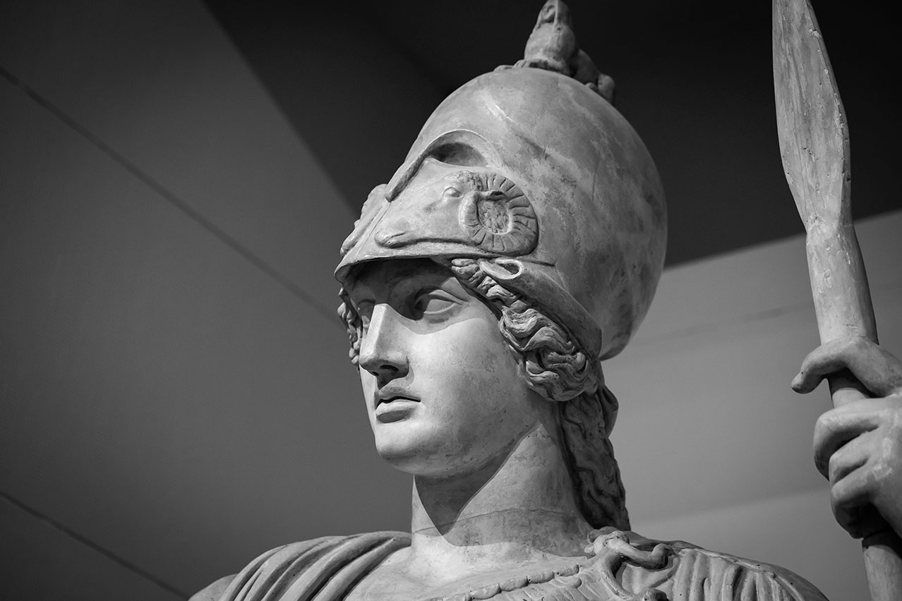 Athena, goddess of strategic wisdom, the inspiration behind the Athenalytix name